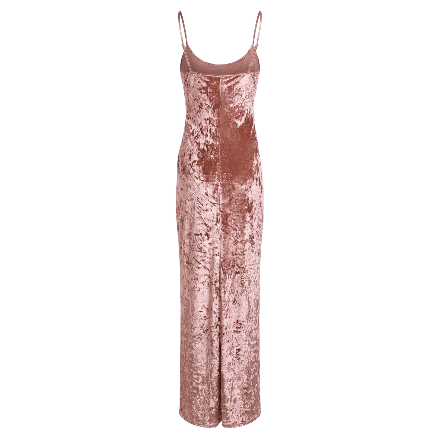 Alma Long Crushed Velvet Slip Dress