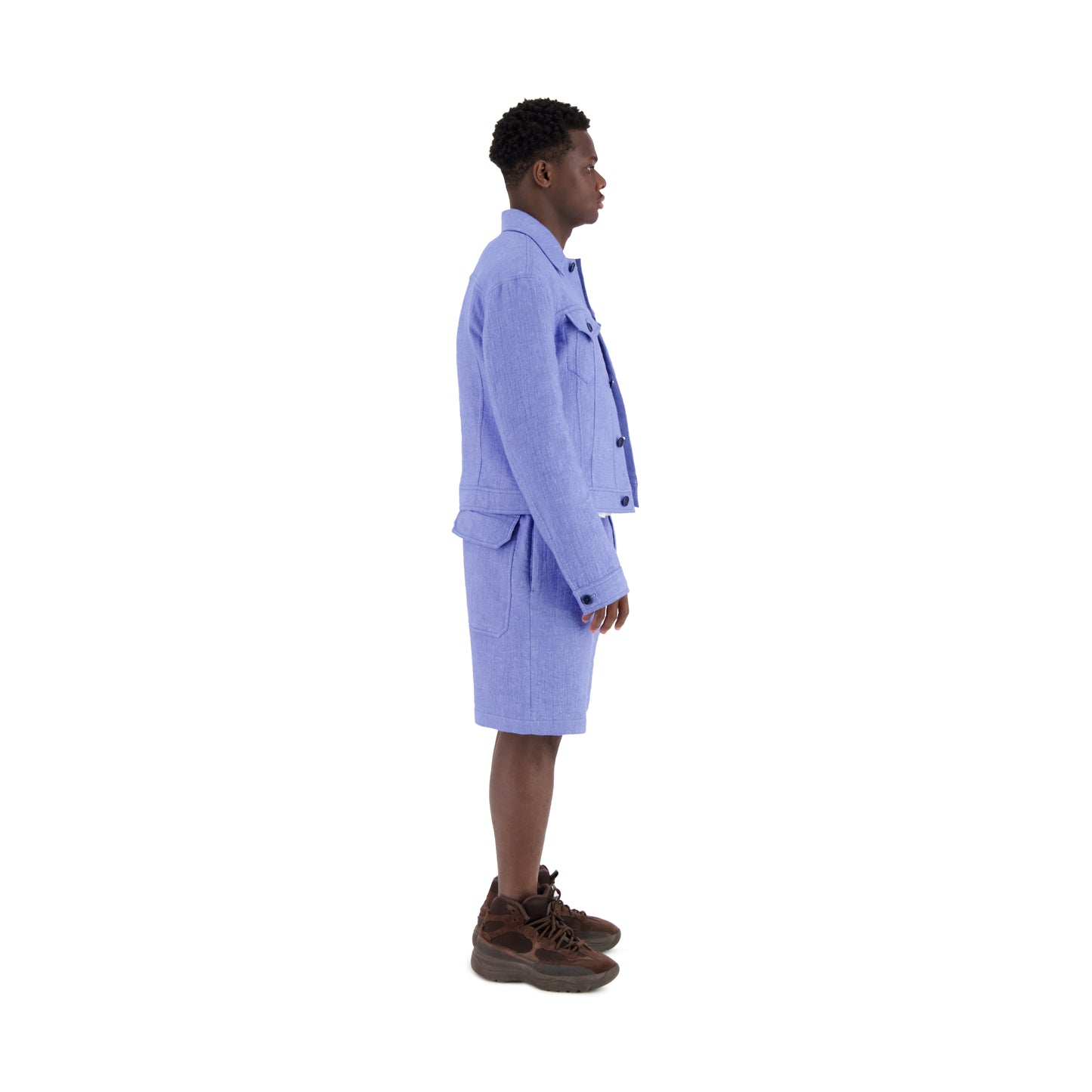 Lilo Unlined Trucker Lofty Wool Blend Jacket Sky Blue