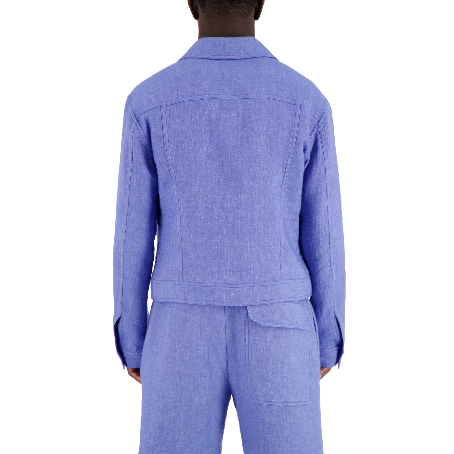 Lilo Unlined Trucker Lofty Wool Blend Jacket Sky Blue