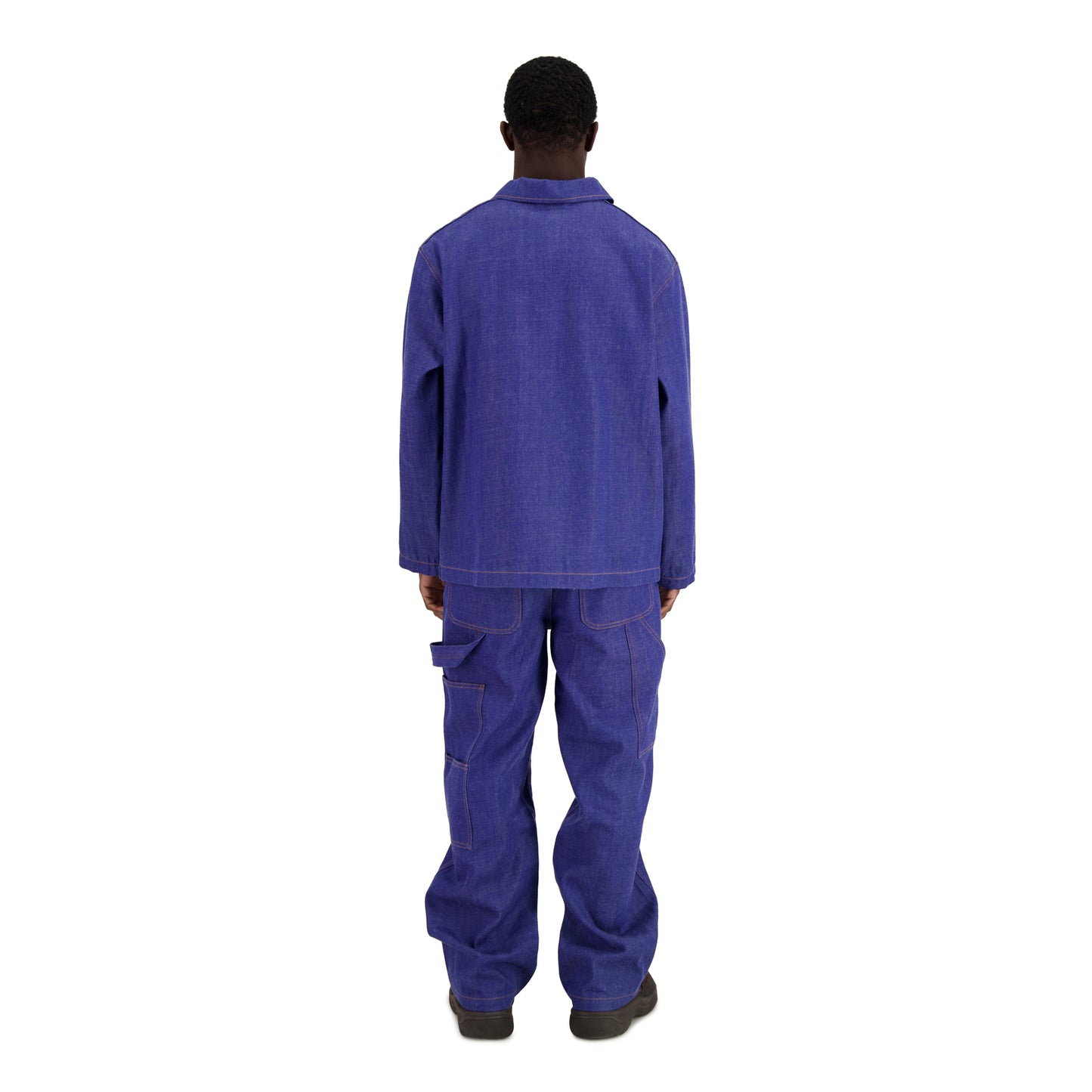 Bill Unlined Denim Workwear Jacket Blue Raw Denim