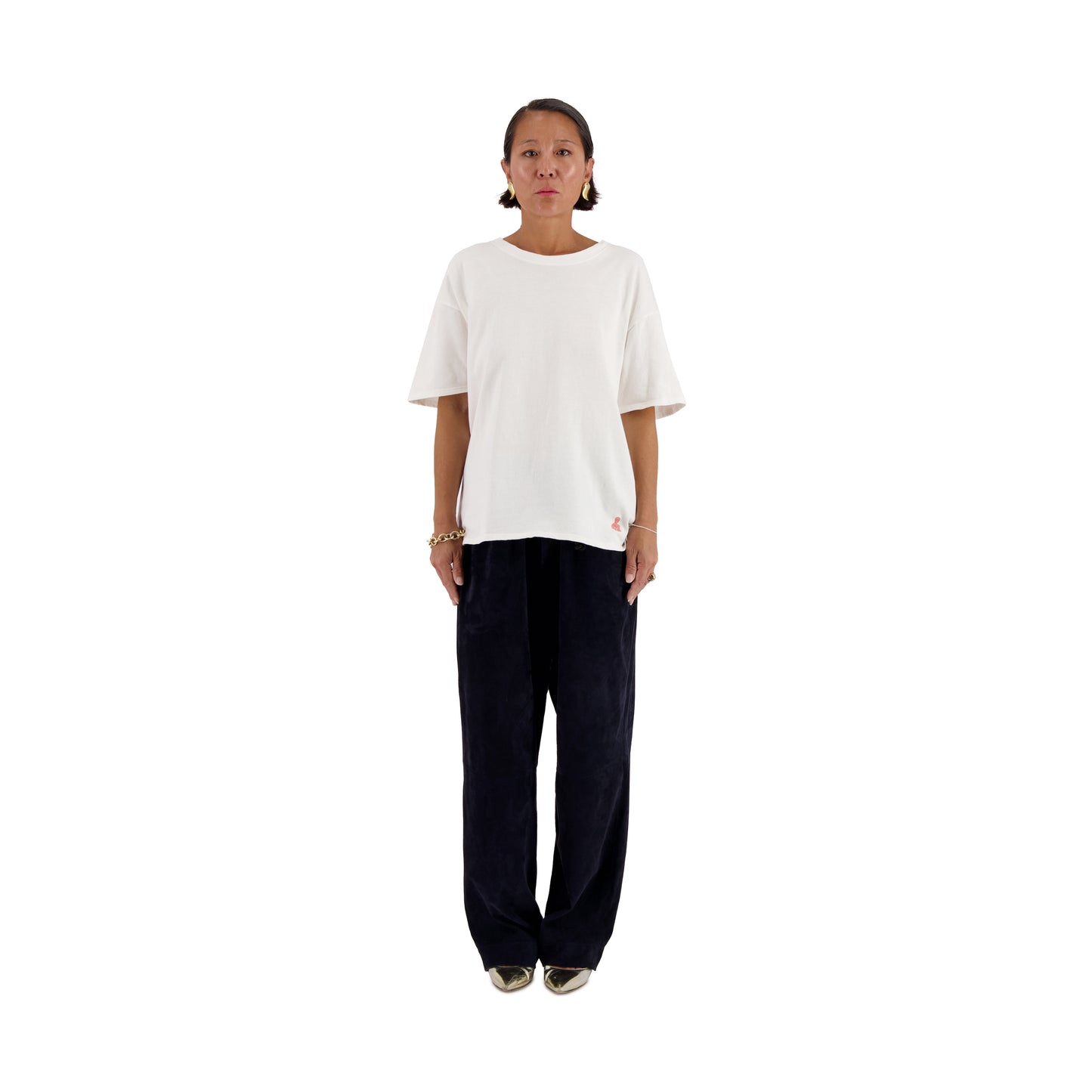 Peter Jersey Cotton Octopus Embroided T Shirt White