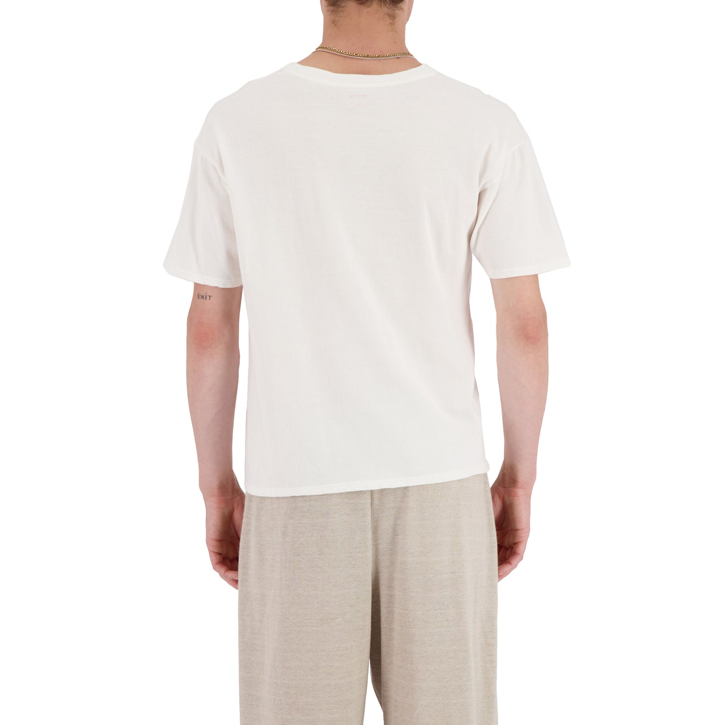 Peter Jersey Cotton Octopus Embroided T Shirt White