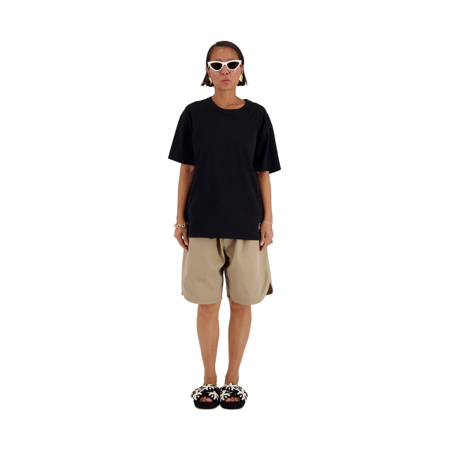 Peter Jersey Cotton Octopus Embroided T Shirt Black