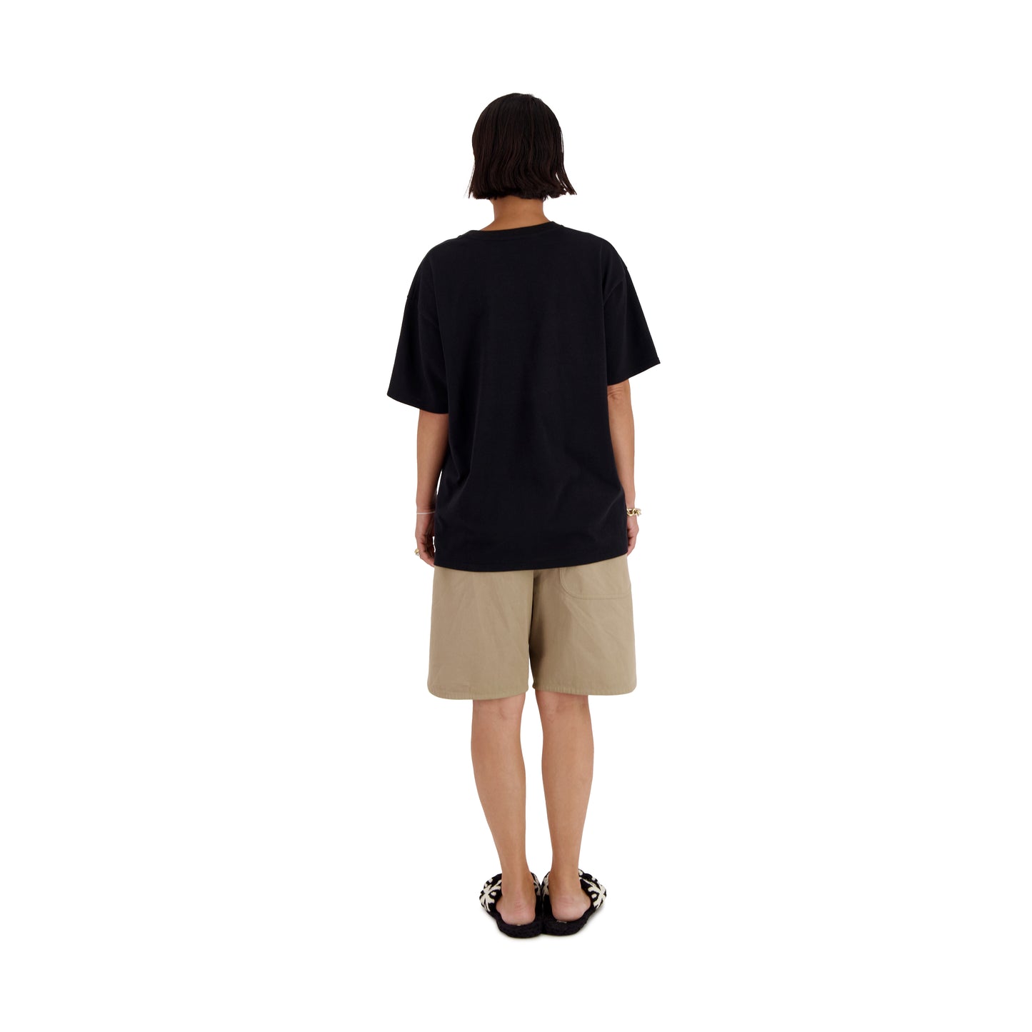 Peter Jersey Cotton Octopus Embroided T Shirt Black