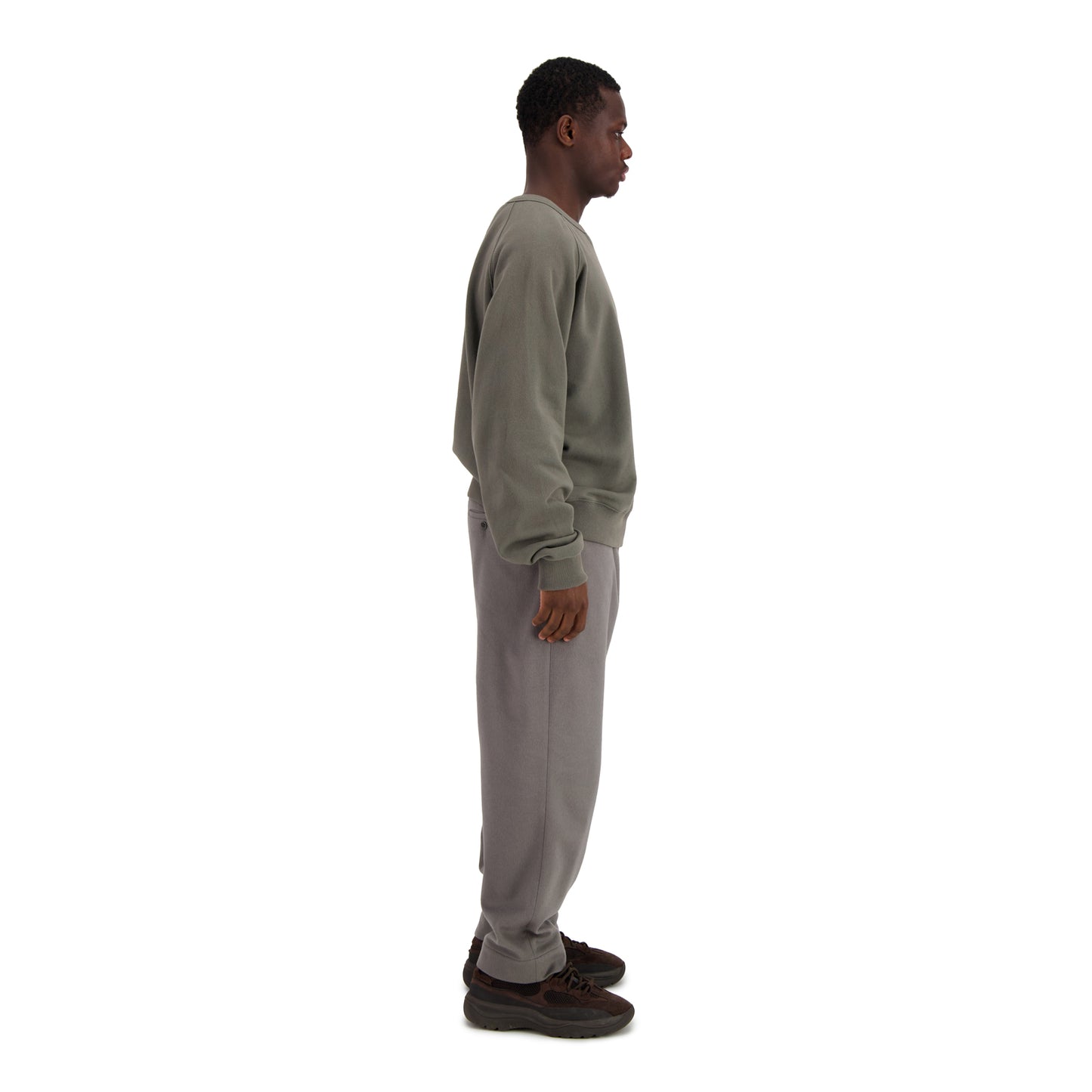 Joseph Jersey Cotton Crew Neck Weimaraner Grey