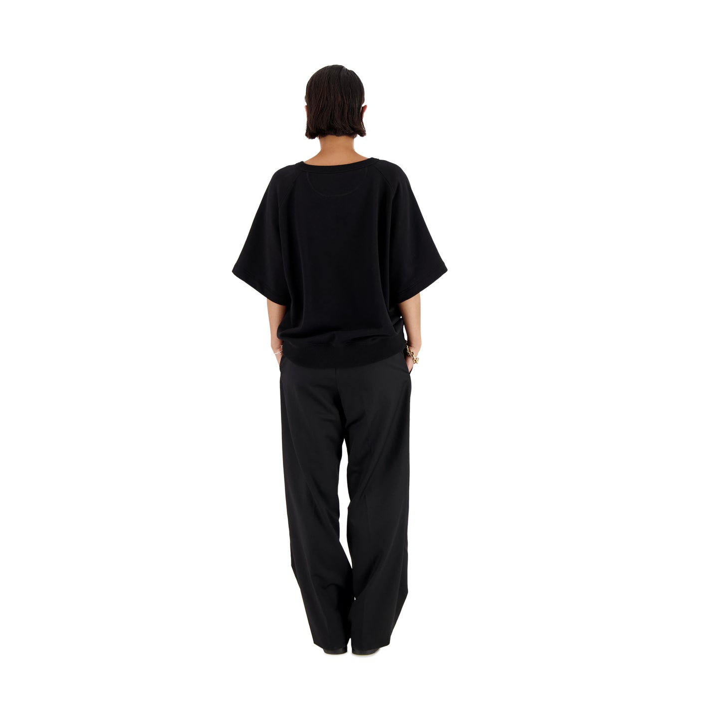 Sigmar Jersey Cotton Short Sleeve Crew Neck Black