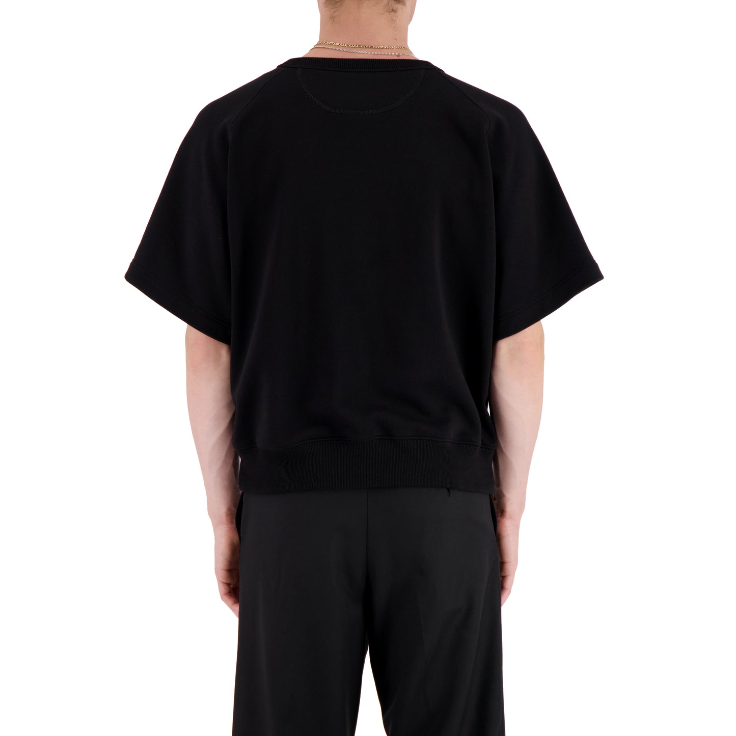 Sigmar Jersey Cotton Short Sleeve Crew Neck Black