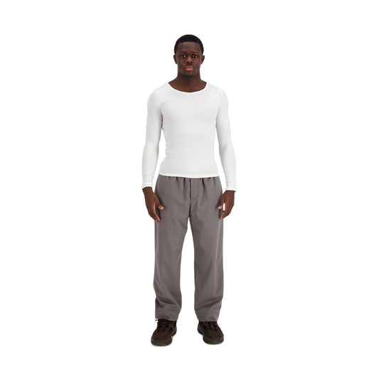 Mark Jersey Longsleeve Rib T-Shirt White