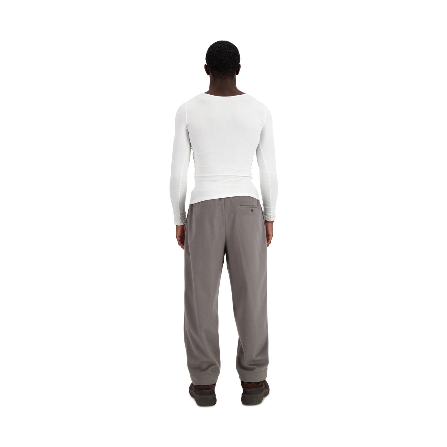 Mark Jersey Longsleeve Rib T-Shirt White