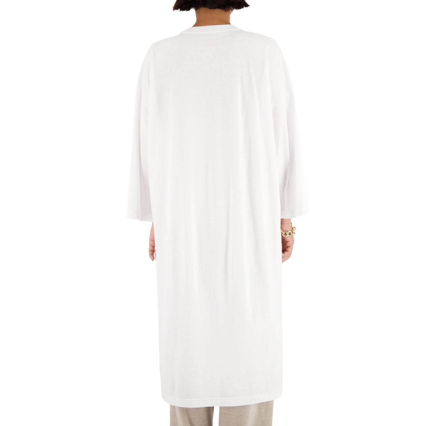 Damien Jersey Cotton Extralong T Shirt White