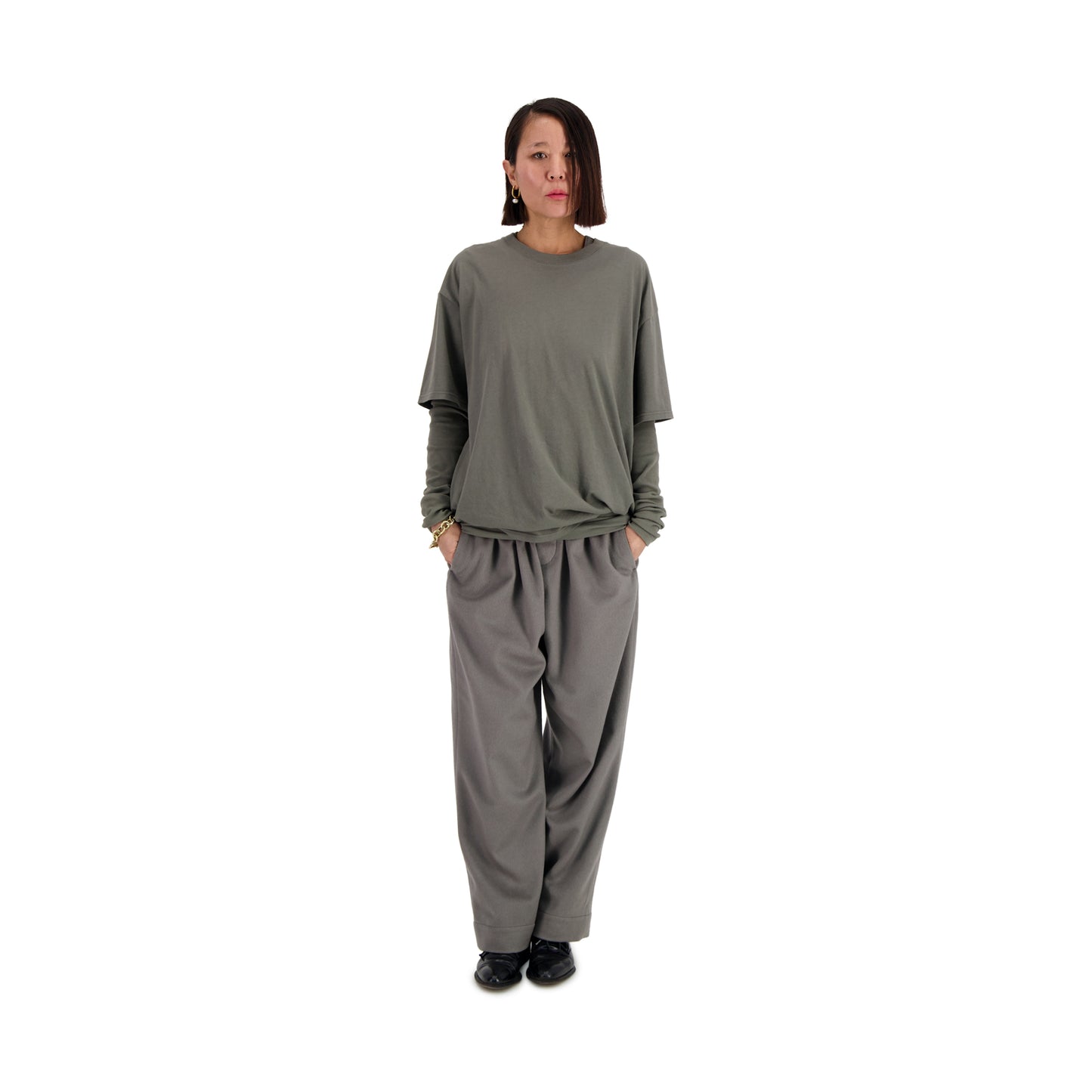 Peter Jersey Cotton T Shirt Weimaraner Grey