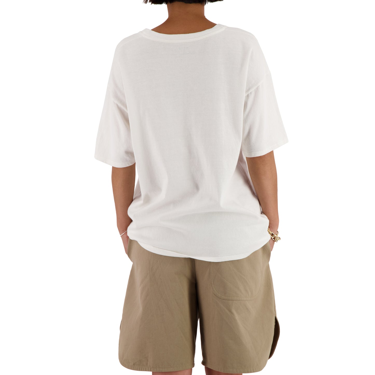Peter Dolphin Print Jersey Cotton T Shirt White
