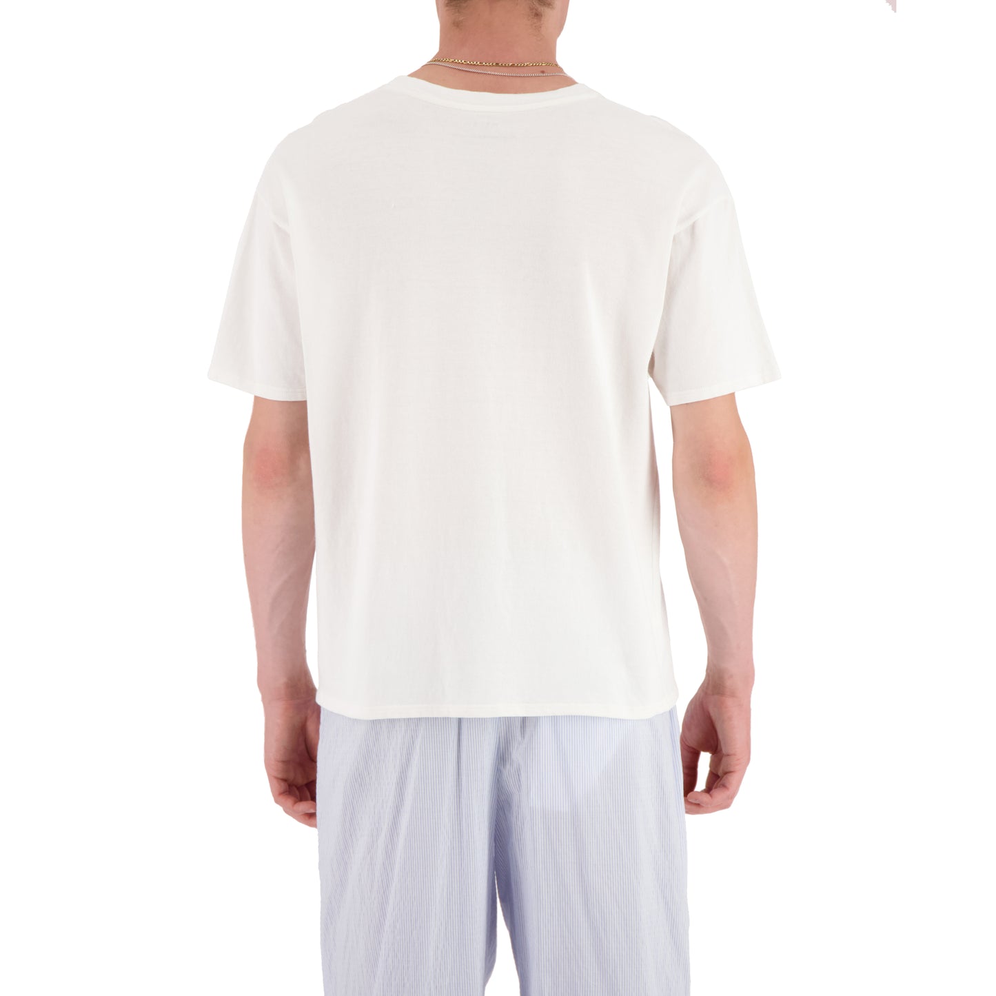Peter Dolphin Print Jersey Cotton T Shirt White