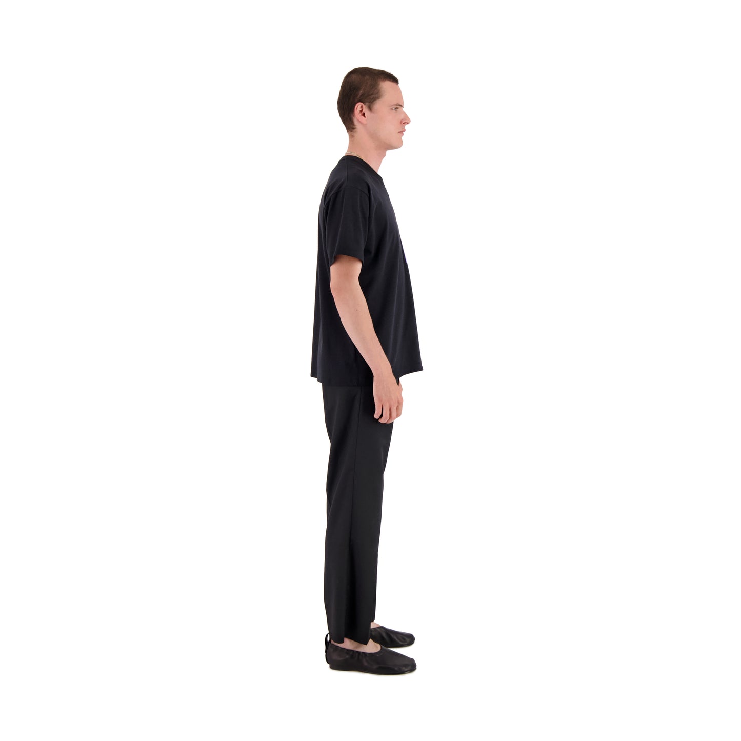 Nat Jersey Dolphin Postcard Print Cotton Surfer T Shirt Black