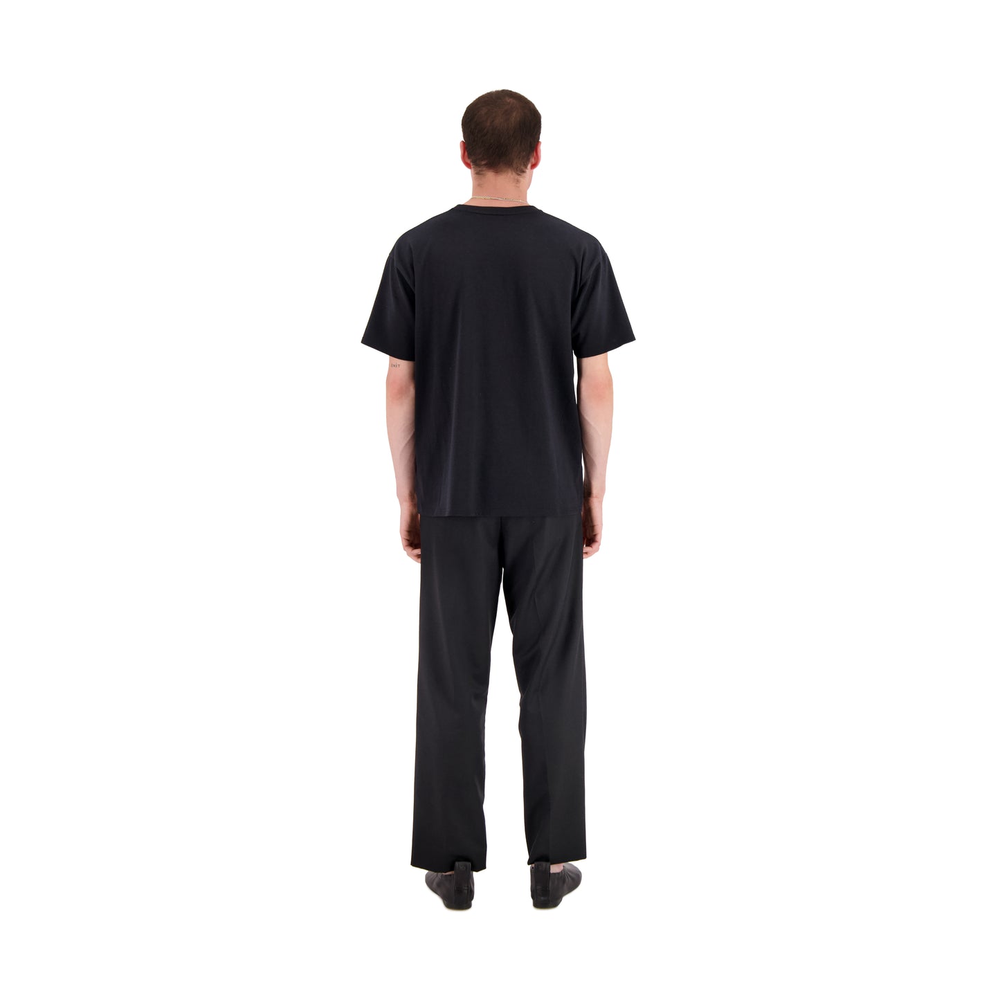 Nat Jersey Dolphin Postcard Print Cotton Surfer T Shirt Black