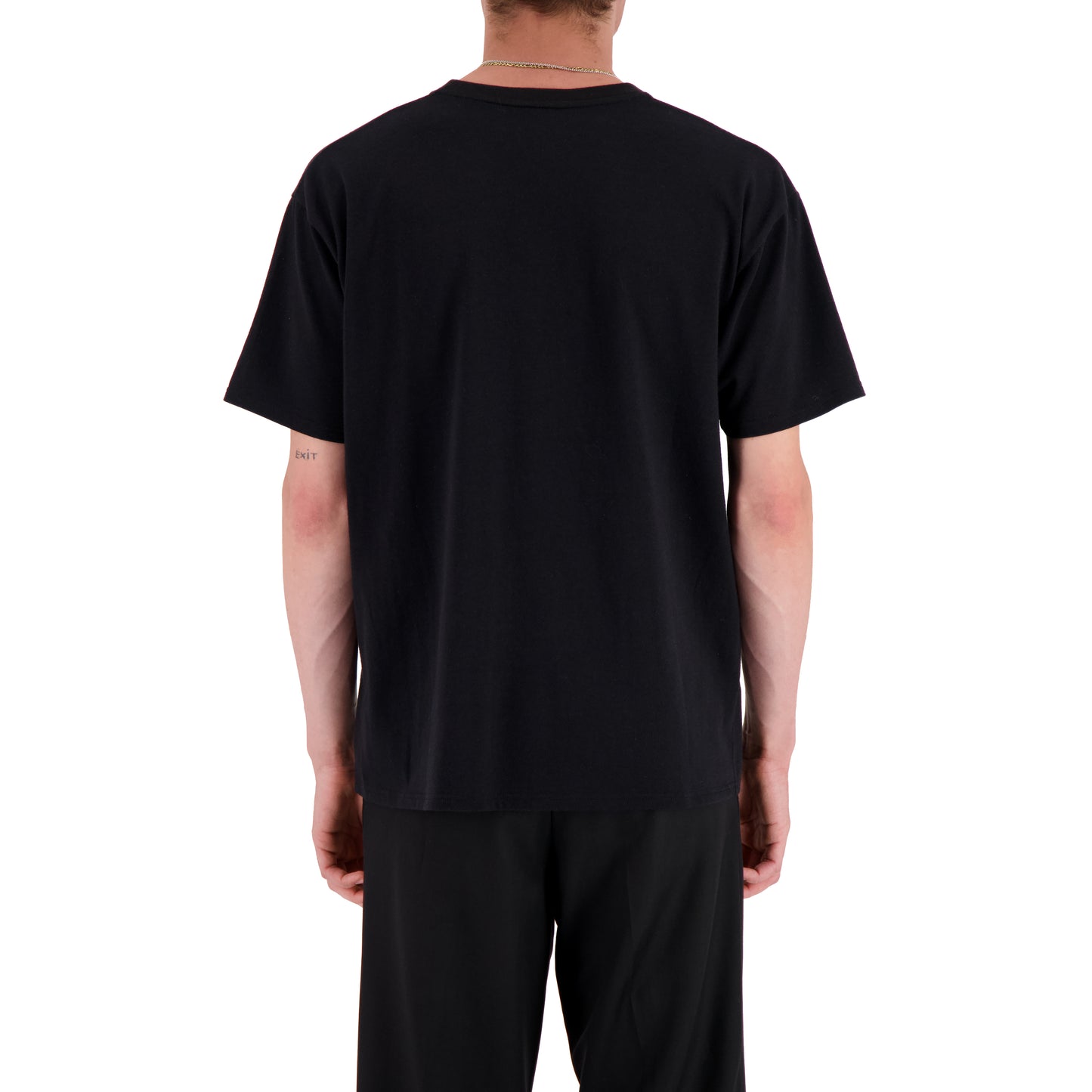 Nat Jersey Dolphin Postcard Print Cotton Surfer T Shirt Black