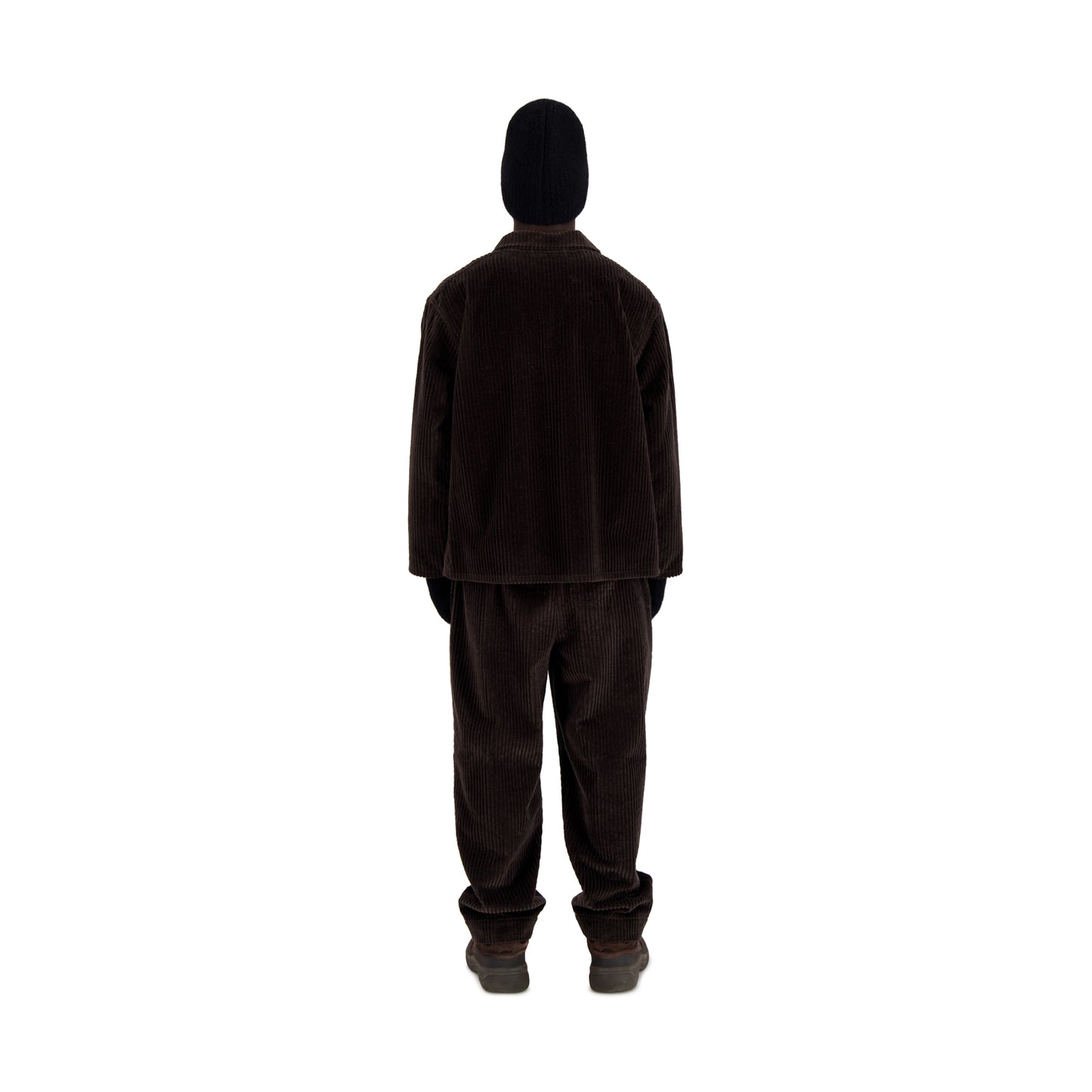 Bill Unlined Exaggerated Wale Cotton Corduroy Workwear Jacket Dark Chocolate Brown