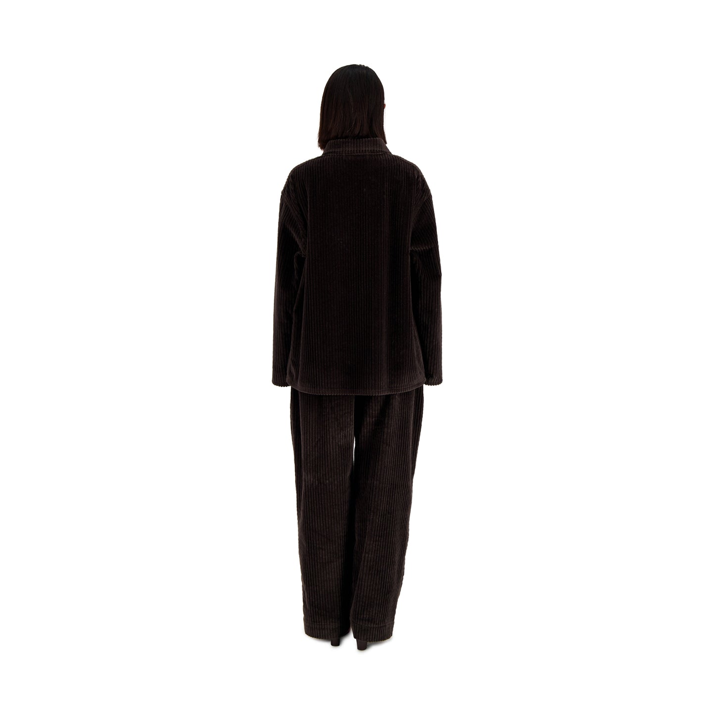 Bill Unlined Exaggerated Wale Cotton Corduroy Workwear Jacket Dark Chocolate Brown