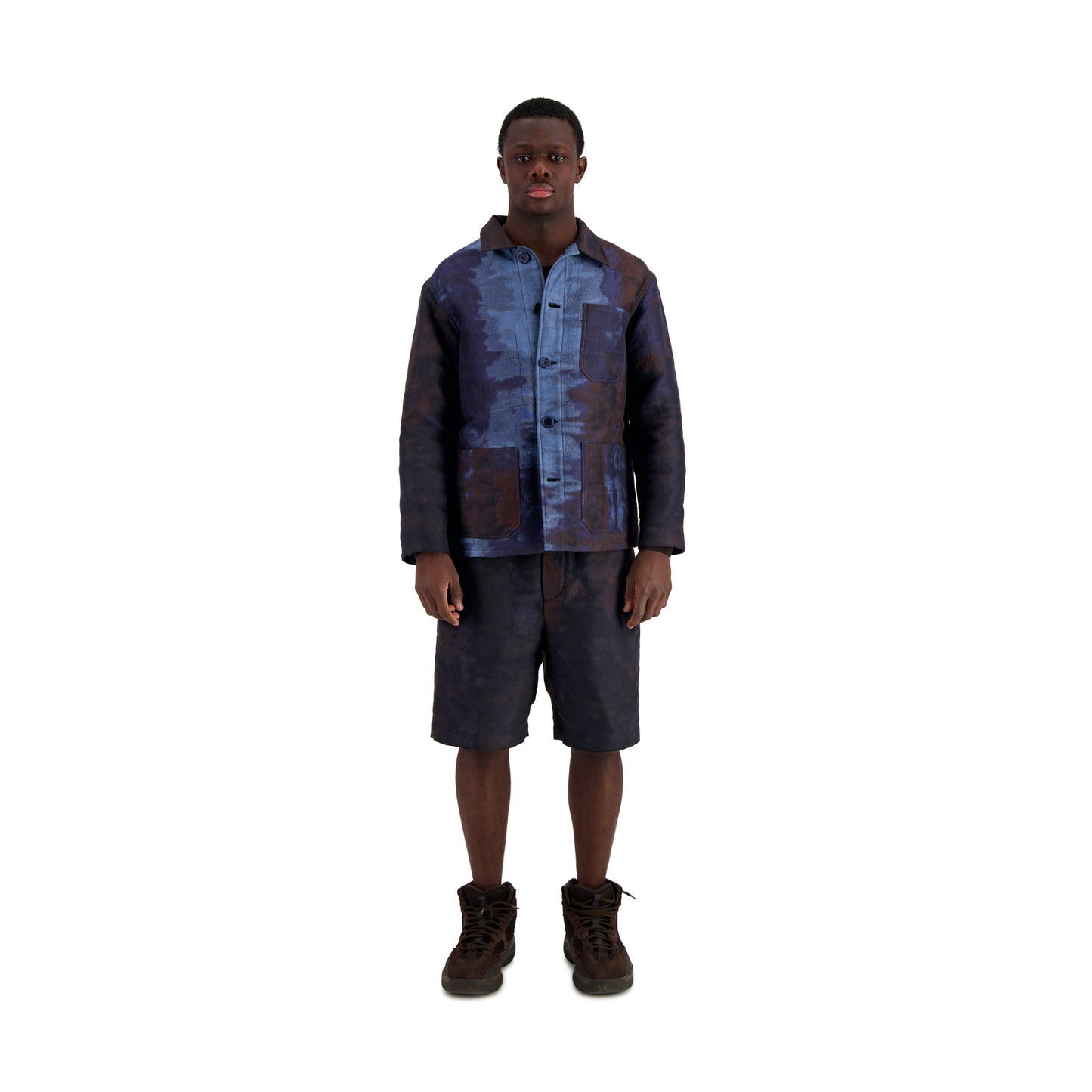 Bill Unlined Cotton Silk Jacquard Workwear Jacket Multi-Color