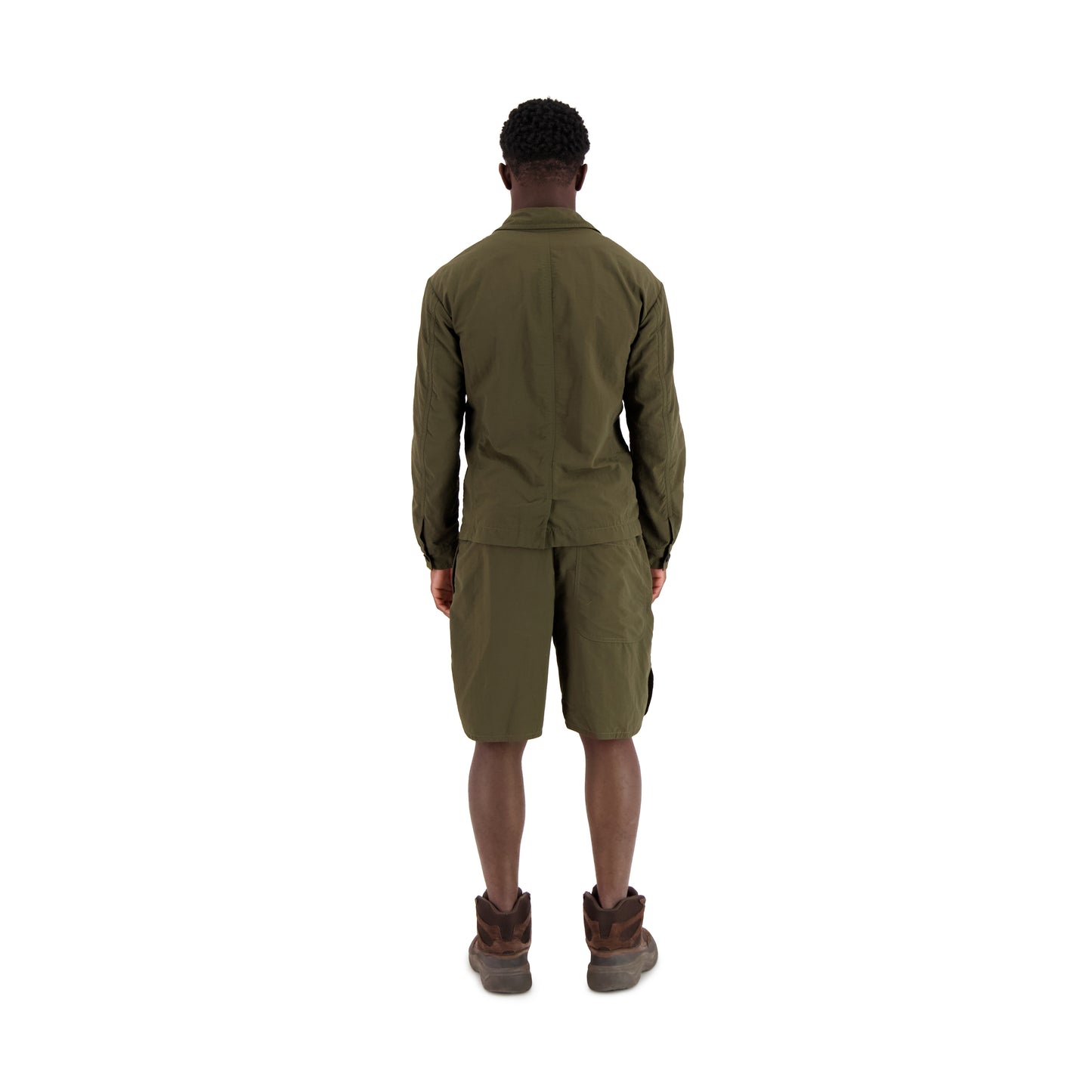 Julian Selflined Nylon Shirt Jacket Dark Khaki Brown