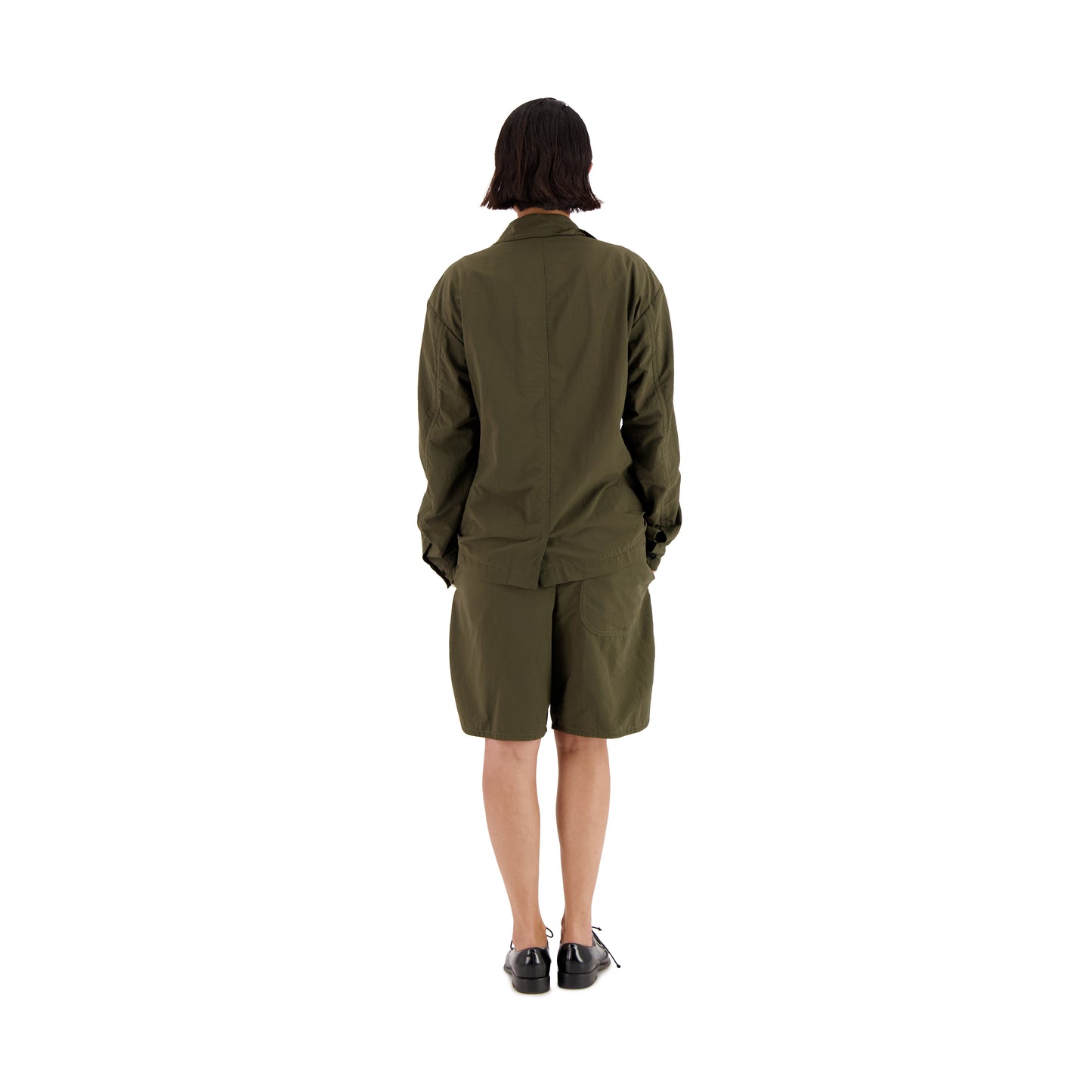 Julian Selflined Nylon Shirt Jacket Dark Khaki Brown