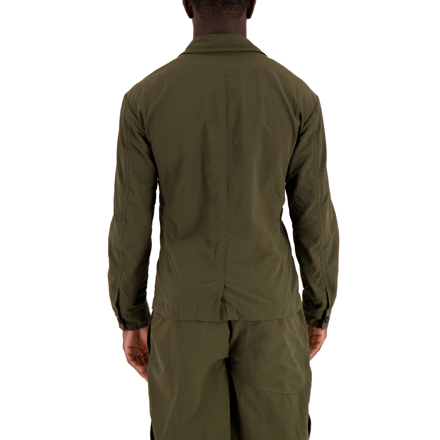 Julian Selflined Nylon Shirt Jacket Dark Khaki Brown
