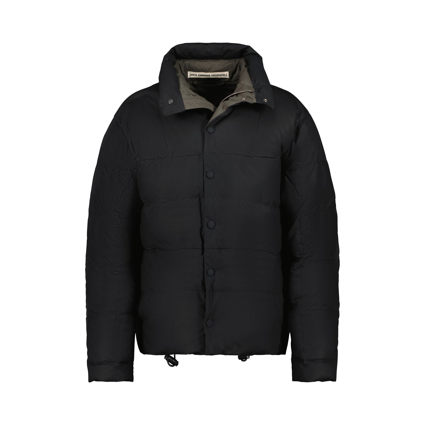 Rob Cotton Down Bomber Black + Dark Khaki Brown