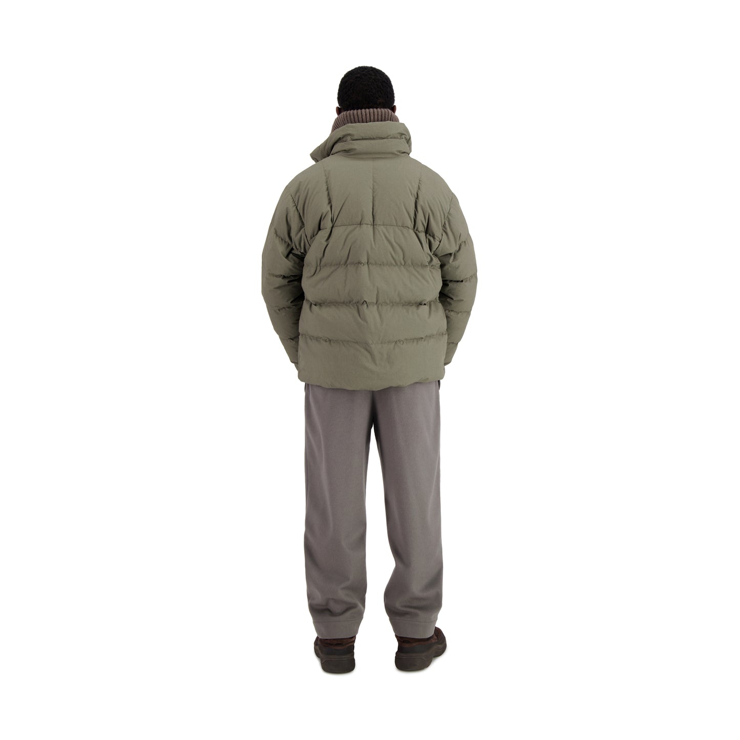 Rob Cotton Down Bomber Weimaraner Grey + Dark Chocolate Brown