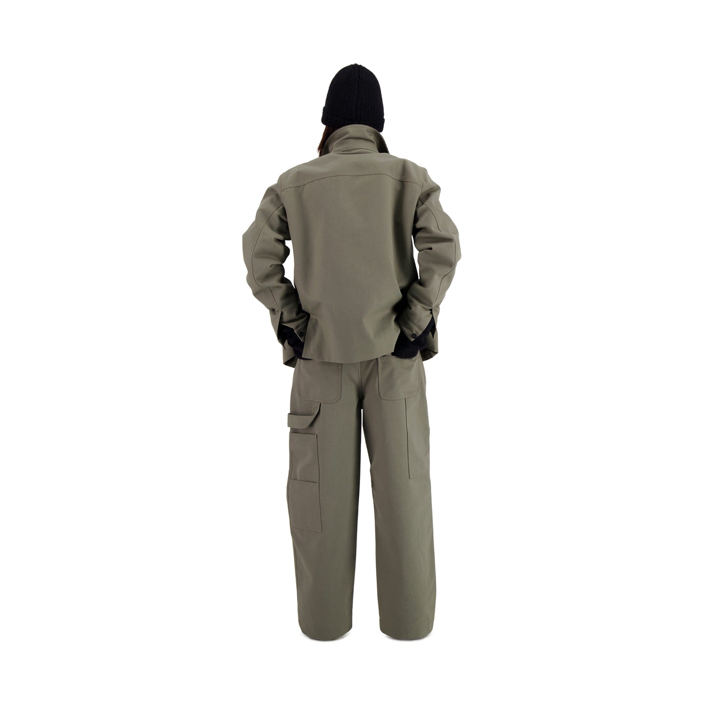 Frankie Cotton Straight Leg Workwear Trousers Weimaraner Grey