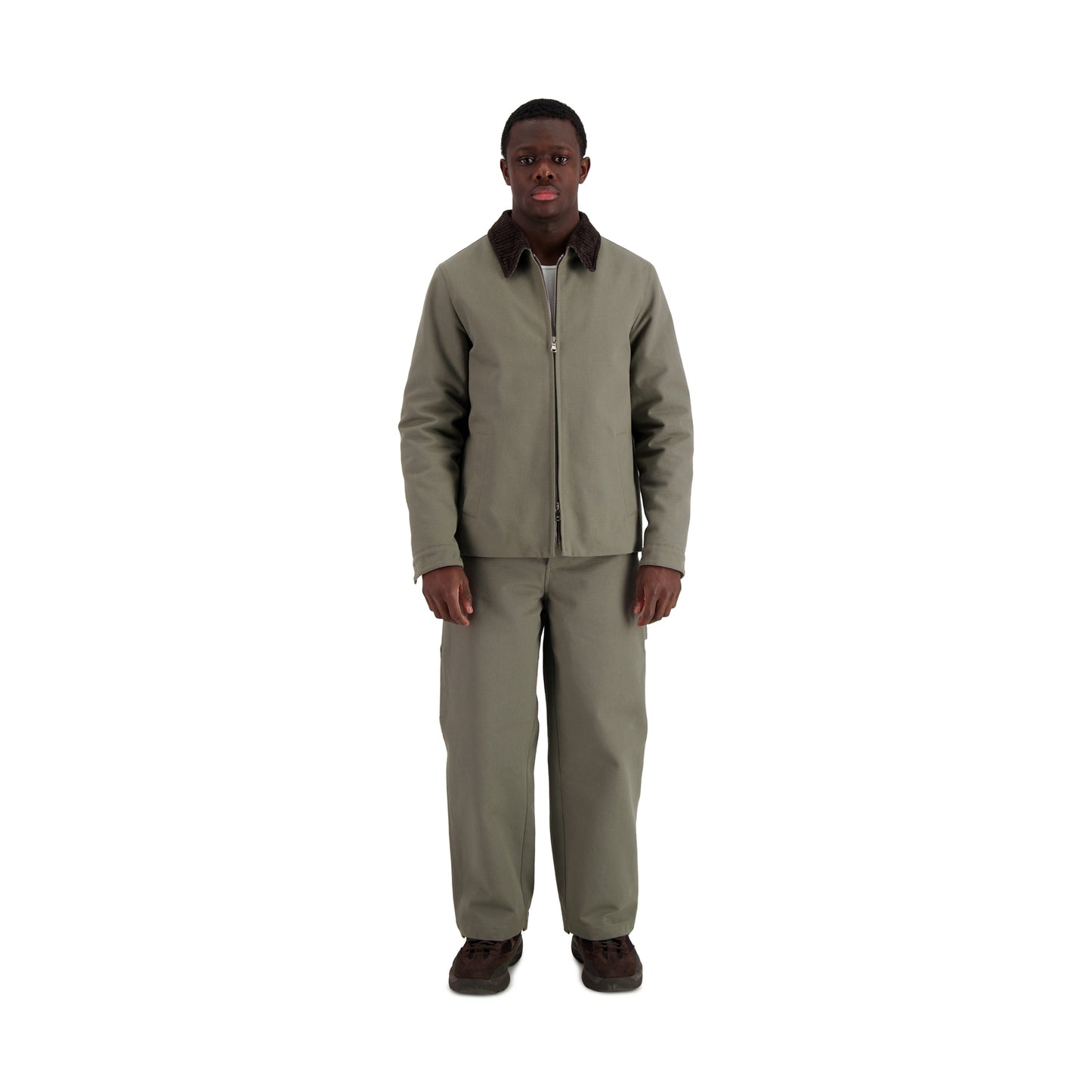 Owen Oxford Weave Cotton Coaching Jacket Weimaraner Grey