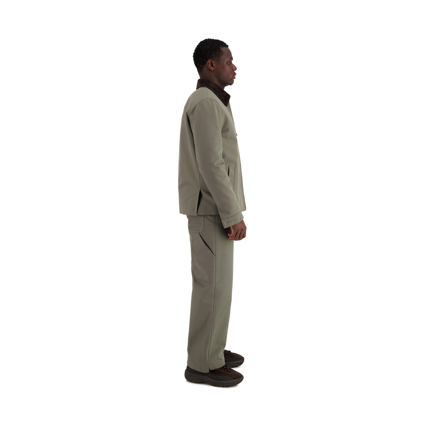 Owen Oxford Weave Cotton Coaching Jacket Weimaraner Grey
