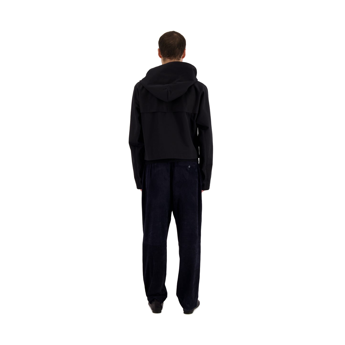 Georg Unlined Hooded Cotton Blouson Black