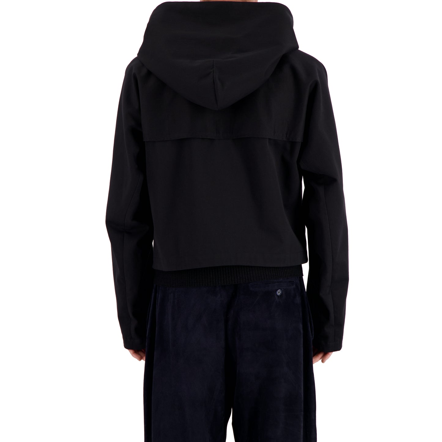Georg Unlined Hooded Cotton Blouson Black