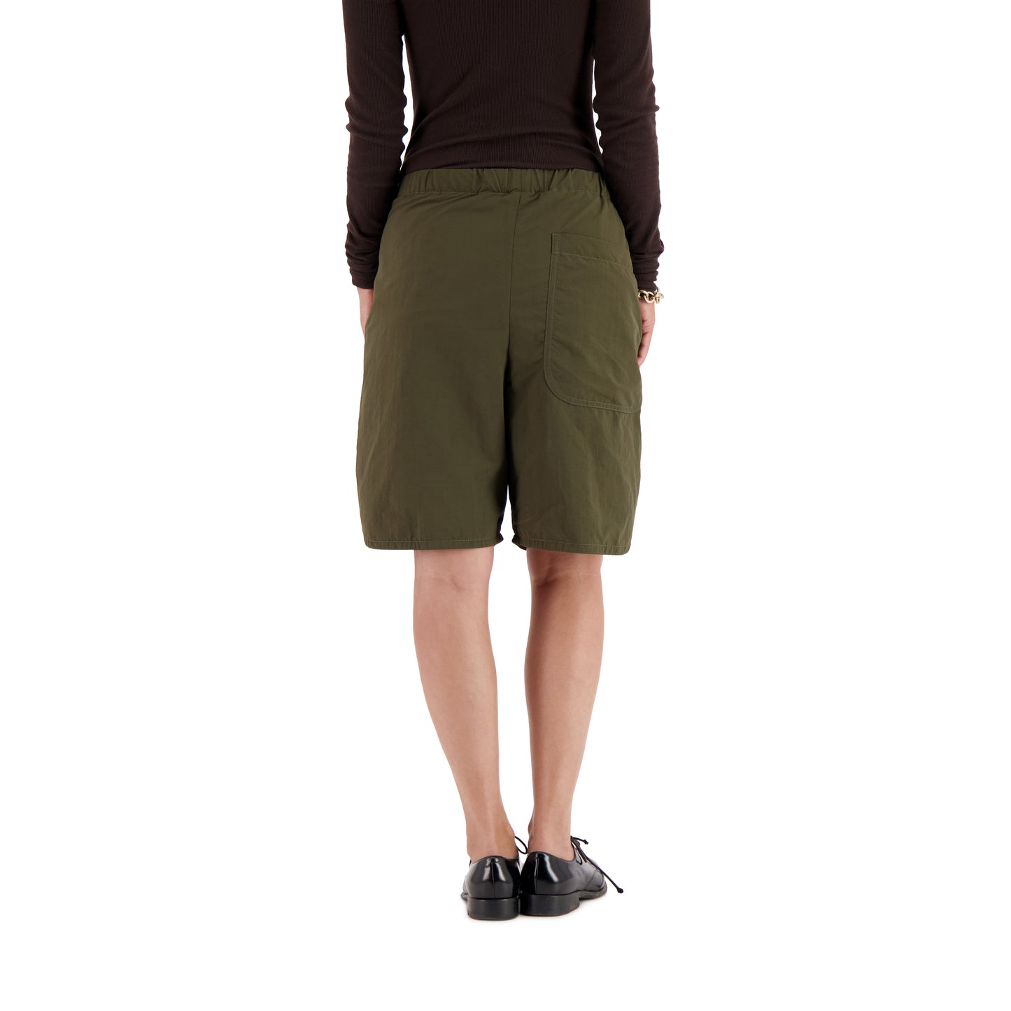 Daniel Unlined Nylon Drawstring Basketball Shorts Dark Khaki Brown