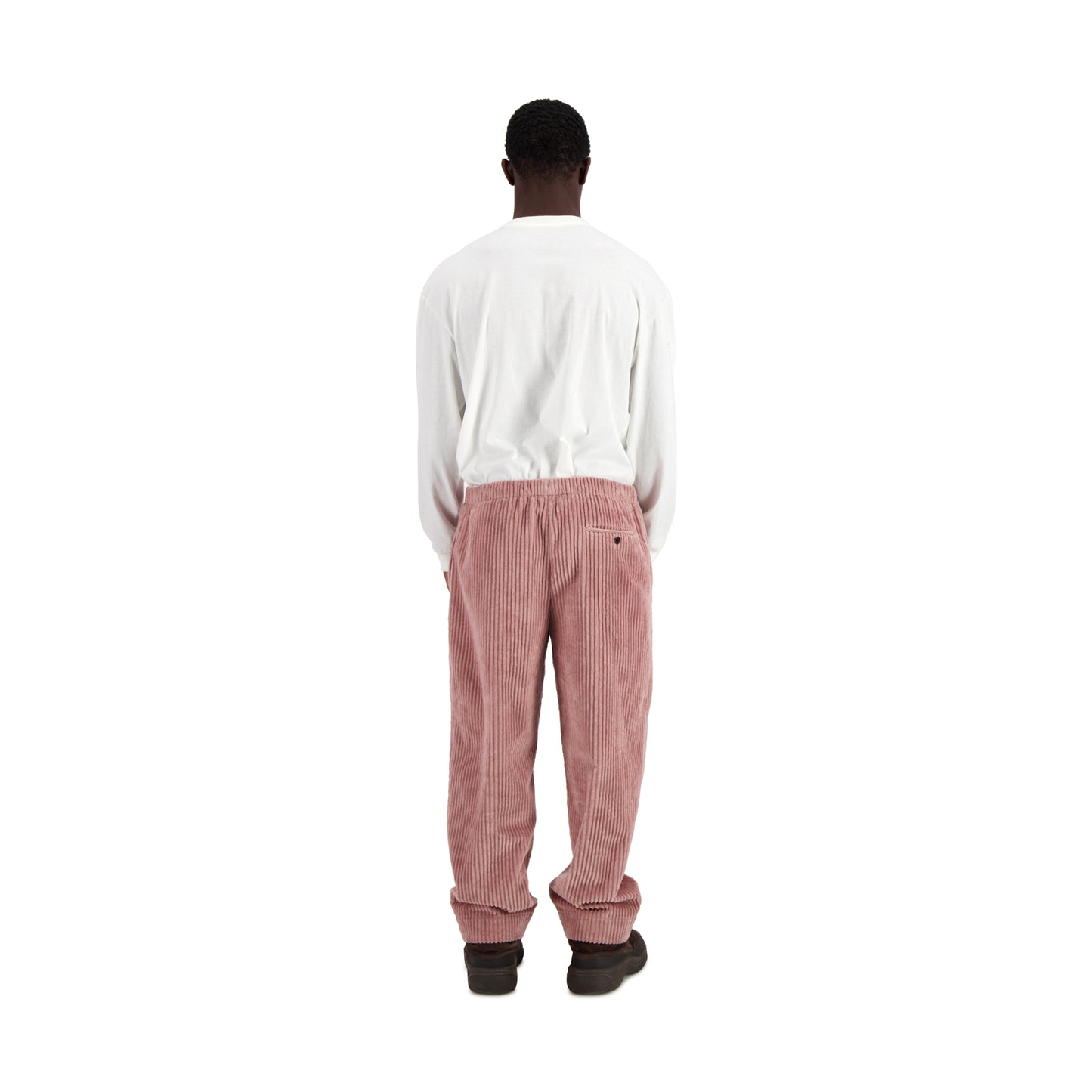 Ed Unlined Exaggerated Cotton Corduroy Drawstring Trousers Antique Pink