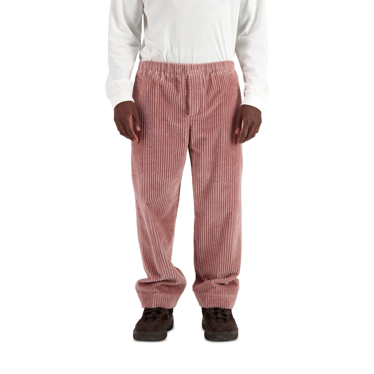 Ed Unlined Exaggerated Cotton Corduroy Drawstring Trousers Antique Pink