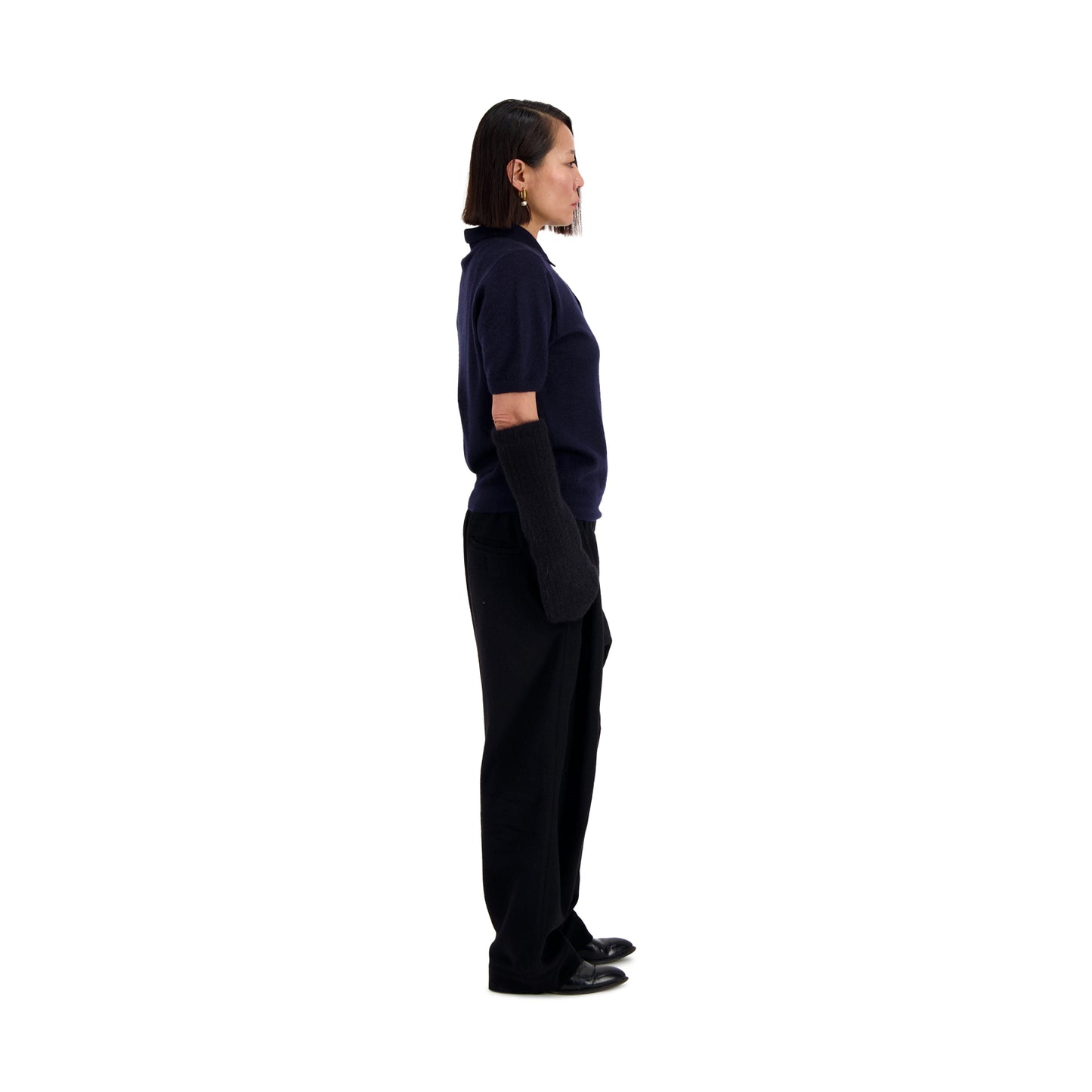 Ed Unlined Cashmere Drawstring Trousers Black