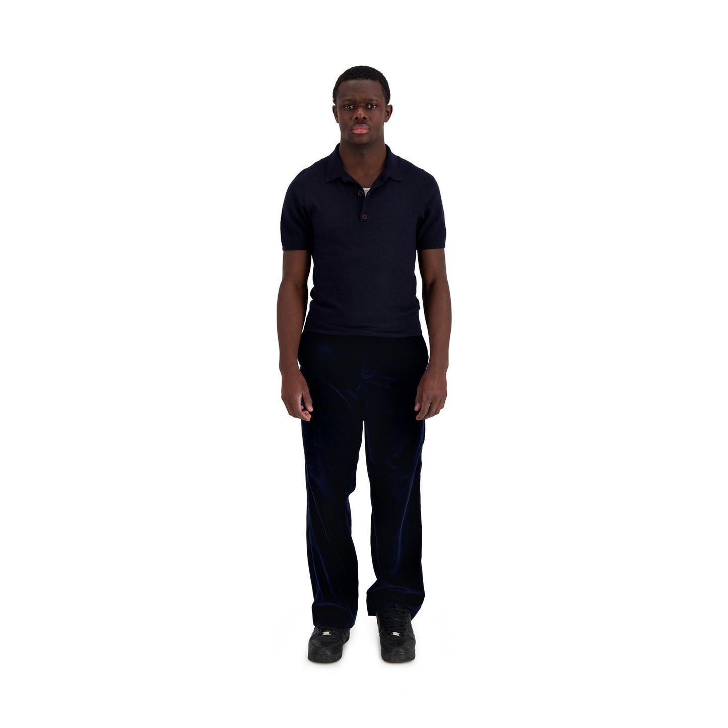 Ed Unlined Cashmere Drawstring Trousers Black