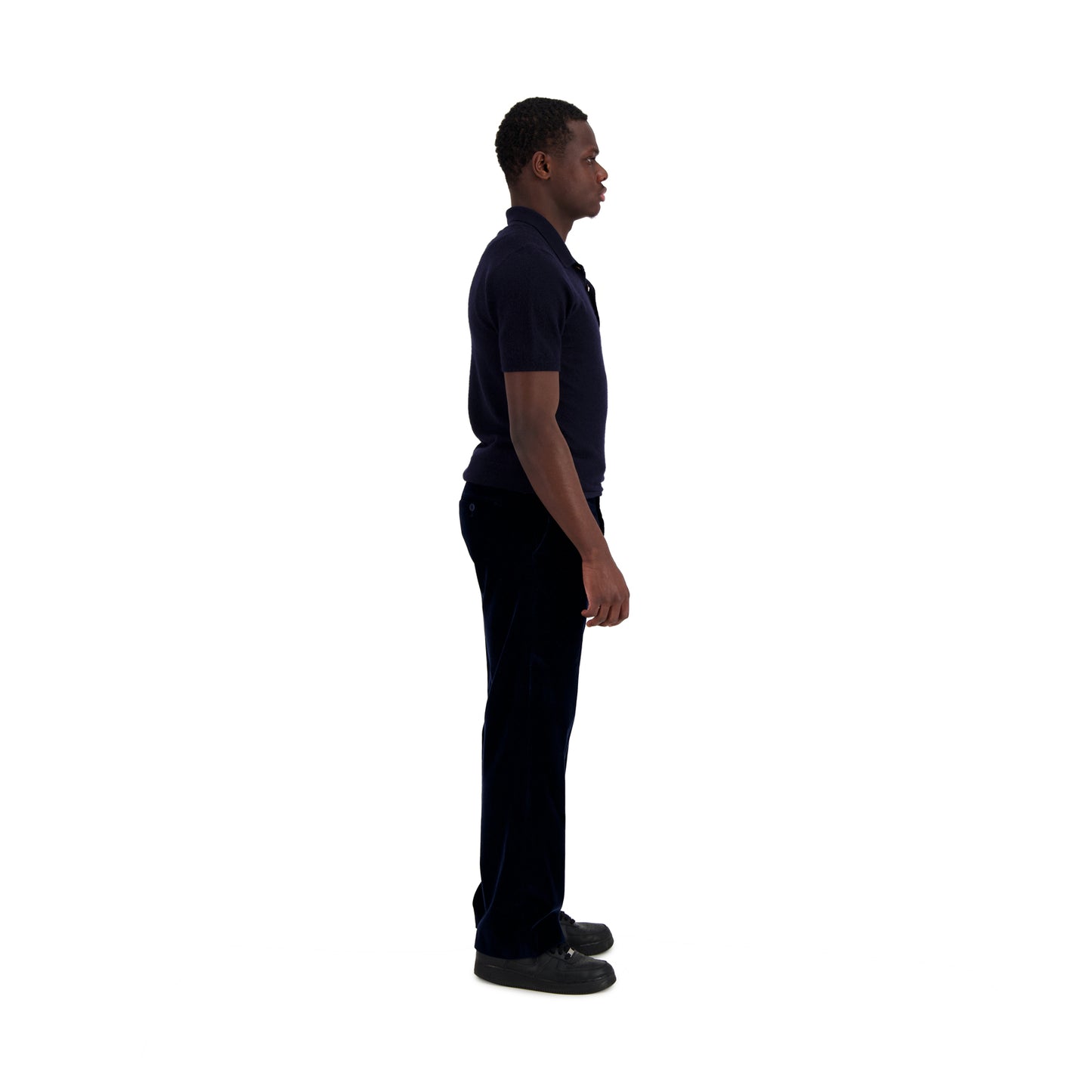 Joel Felted Cashmere Polo Midnight Blue