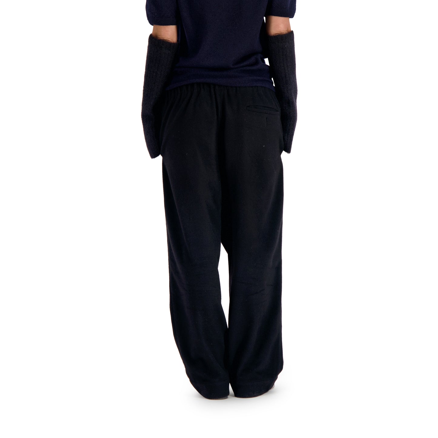 Ed Unlined Cashmere Drawstring Trousers Black