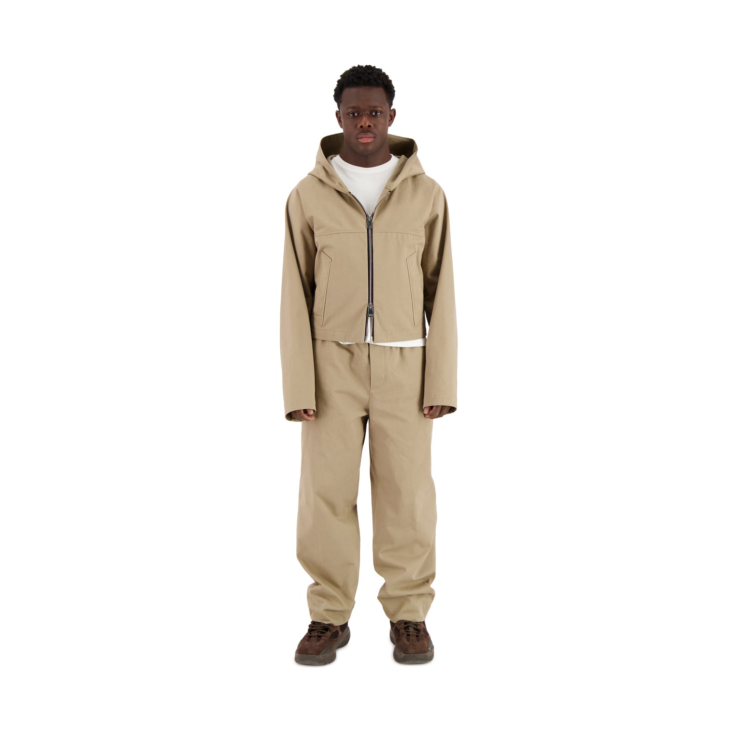 Georg Unlined Hooded Cotton Blouson Beige