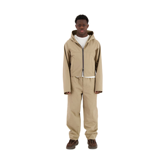Georg Unlined Hooded Cotton Blouson Beige