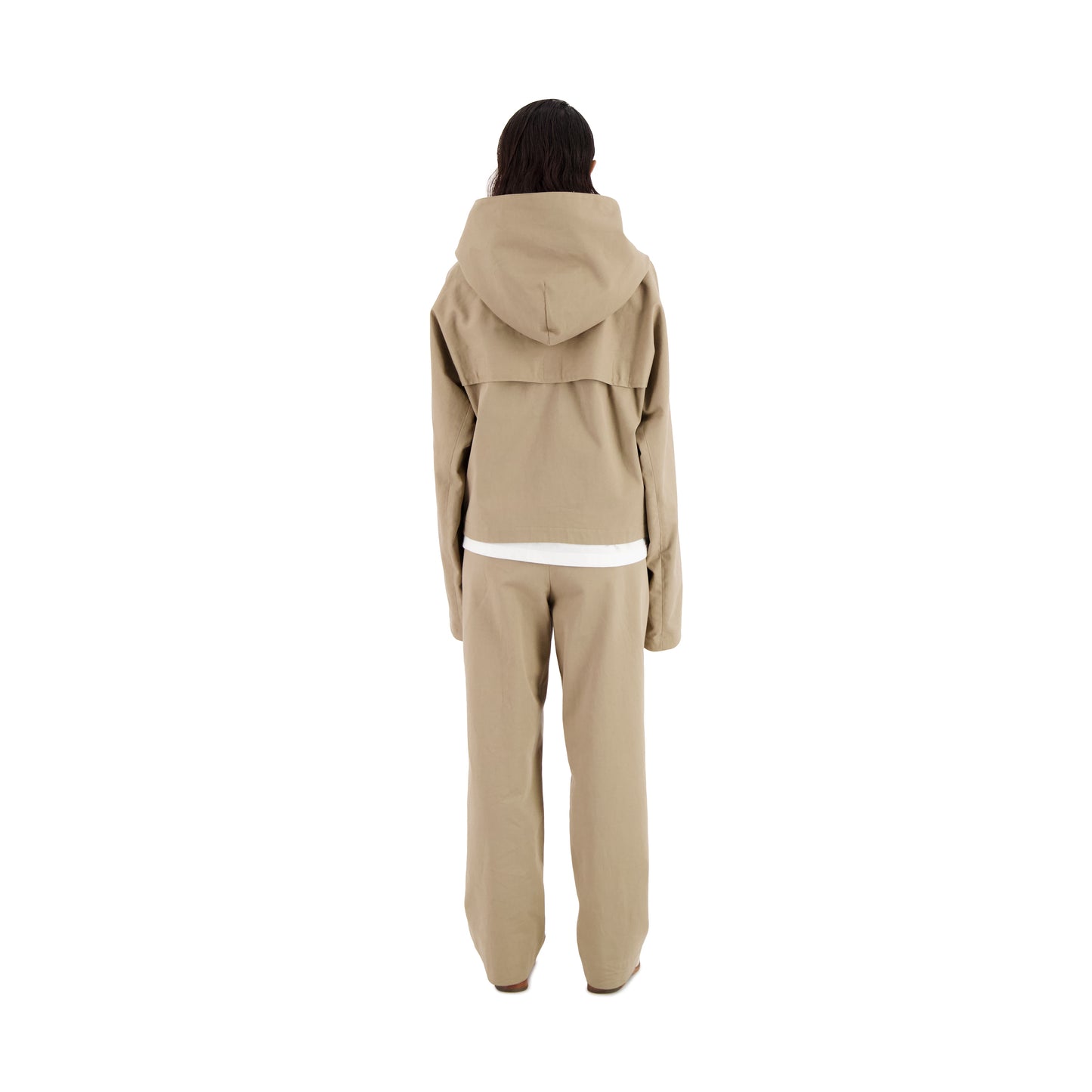 Georg Unlined Hooded Cotton Blouson Beige