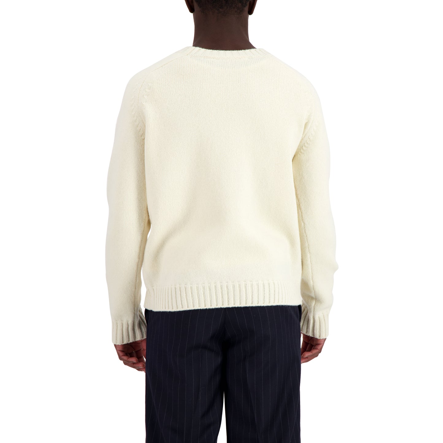 Jack Crew Neck Shetland Wool Sweater Natural White
