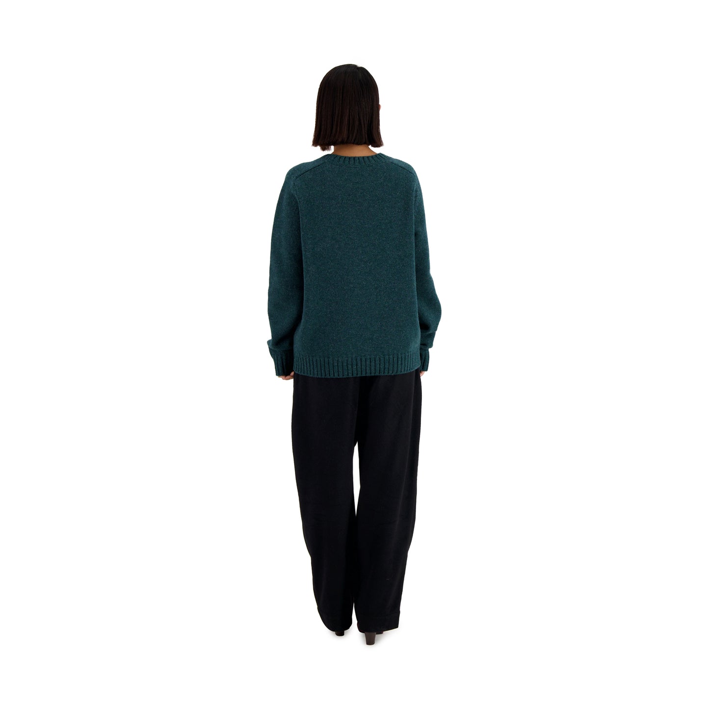 Jack Crew Neck Shetland Wool Sweater Bottle Green