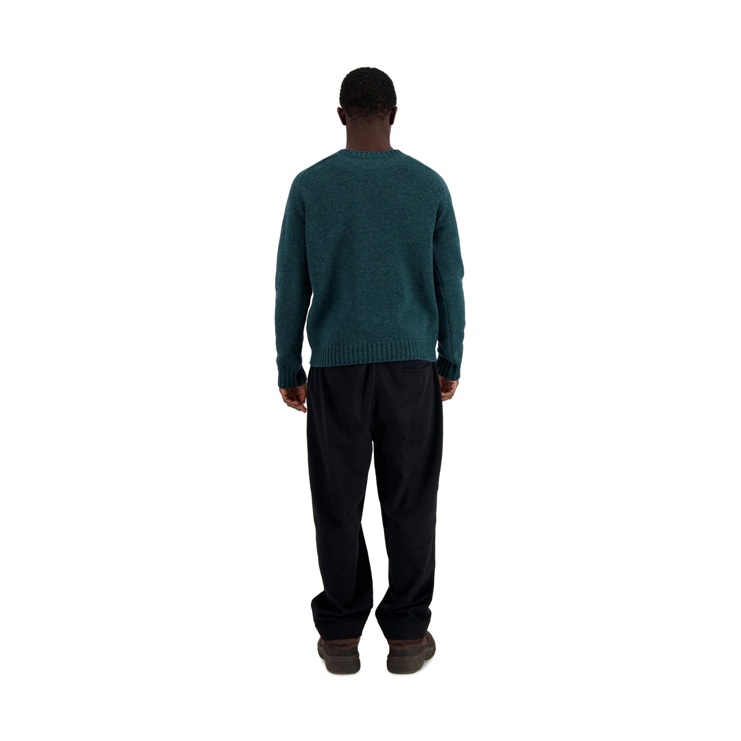 Jack Crew Neck Shetland Wool Sweater Bottle Green