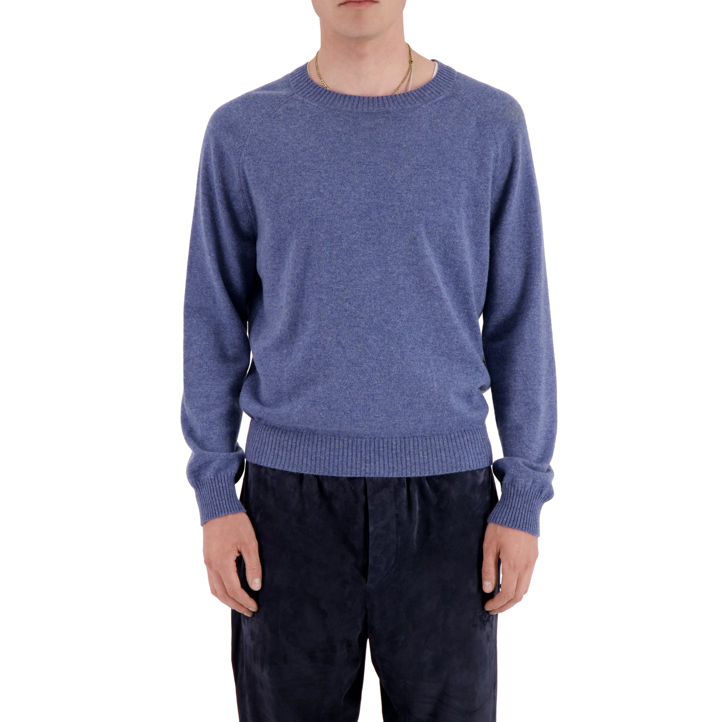 Jack Crew Neck Cashmere Sweater Dark Ice Blue
