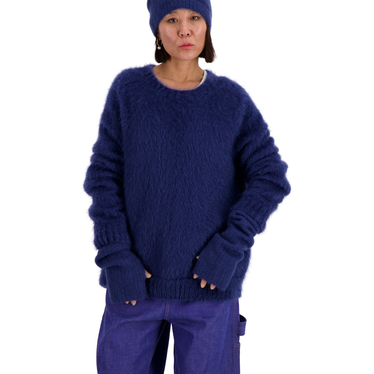 Jack Crew Neck Mohair Sweater Dark Sky Blue