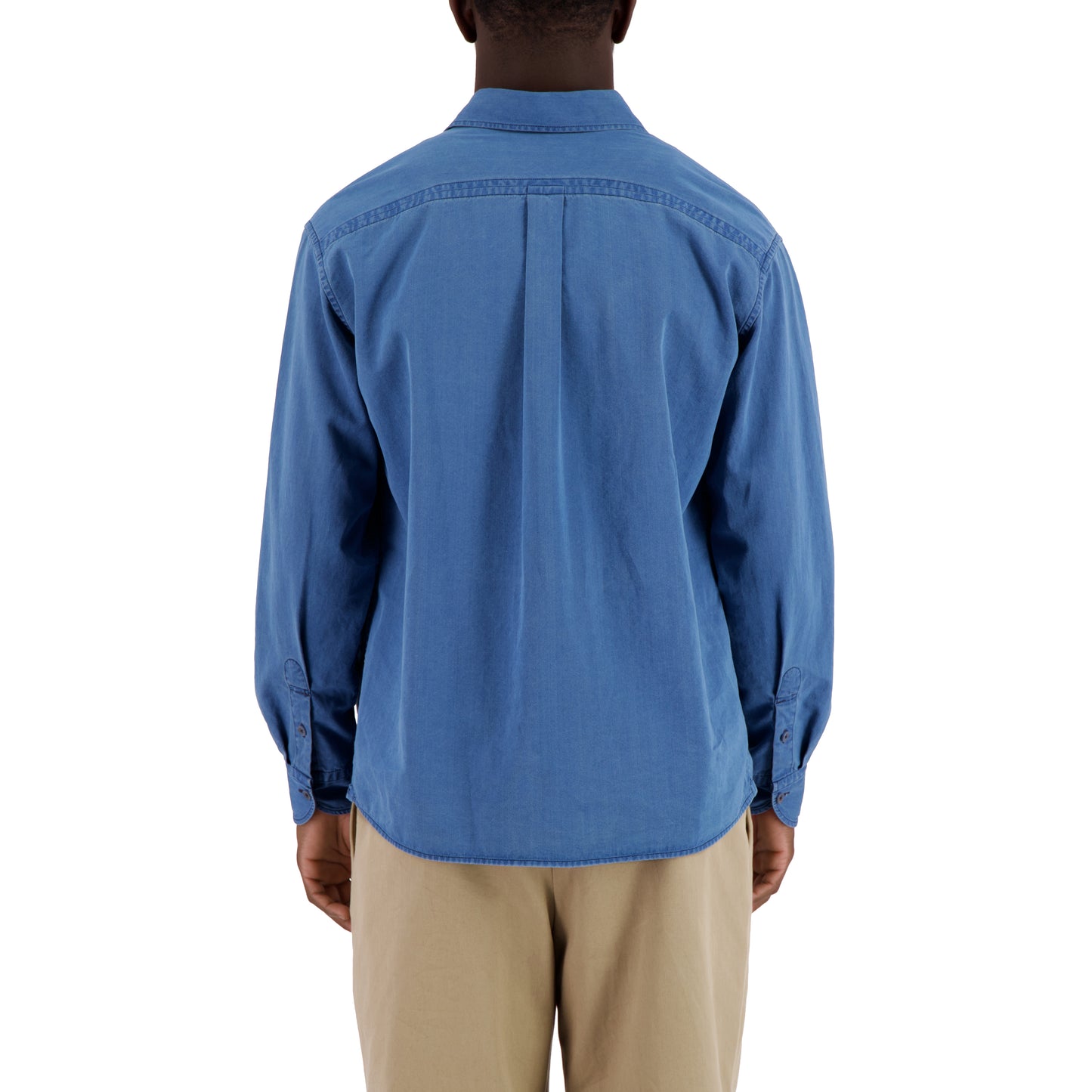 Pablo Unlined Chambray Cotton Shirt Chambray Blue
