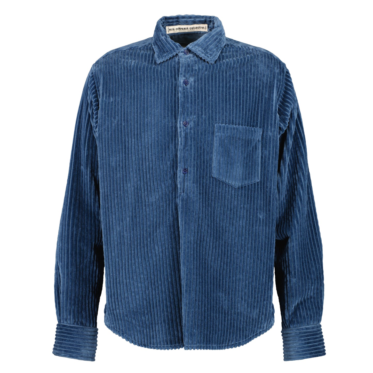 Lee Unlined Exaggerated Cotton Corduroy Frock Shirt Airforce Blue